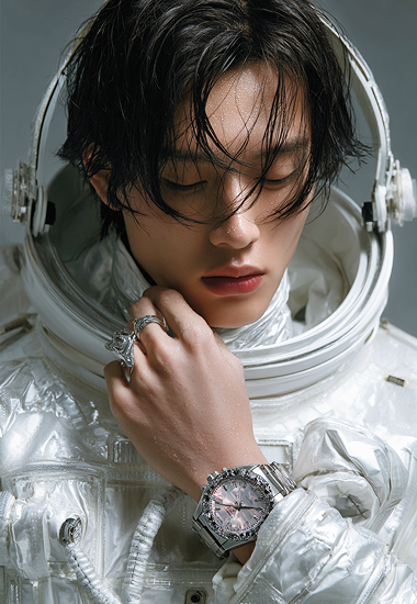 우주복 입은 모델